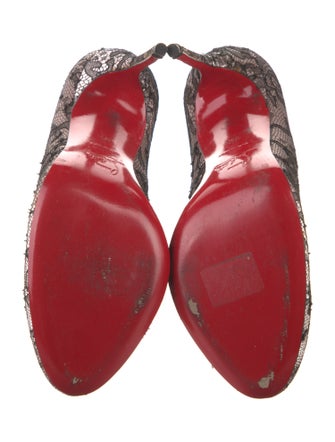 Christian Louboutin Lace Floral Print Pumps