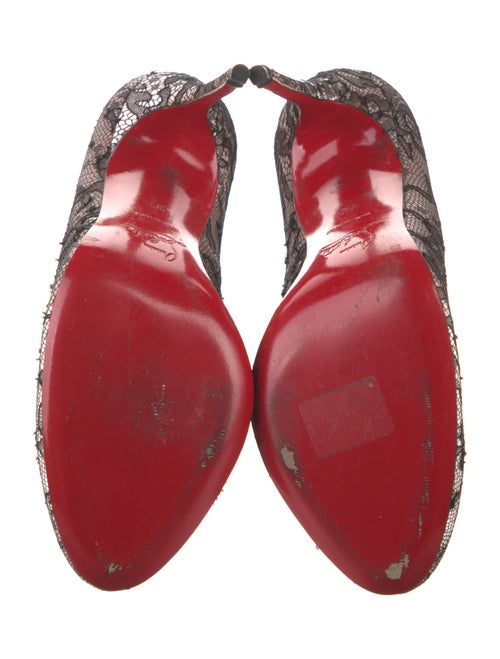 Christian Louboutin Lace Floral Print Pumps