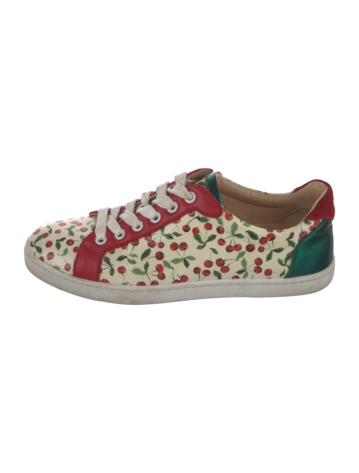 Christian Louboutin Patent Leather Printed Sneakers