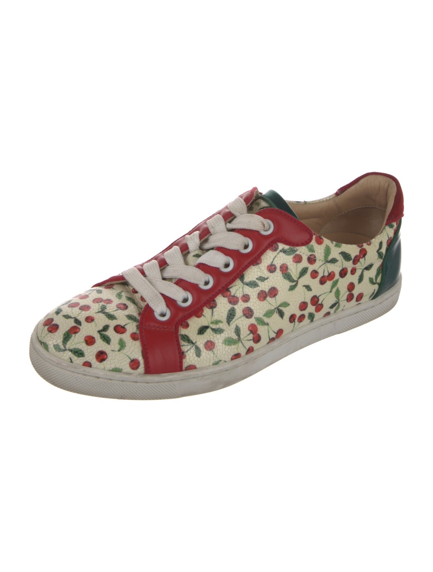 Christian Louboutin Patent Leather Printed Sneakers