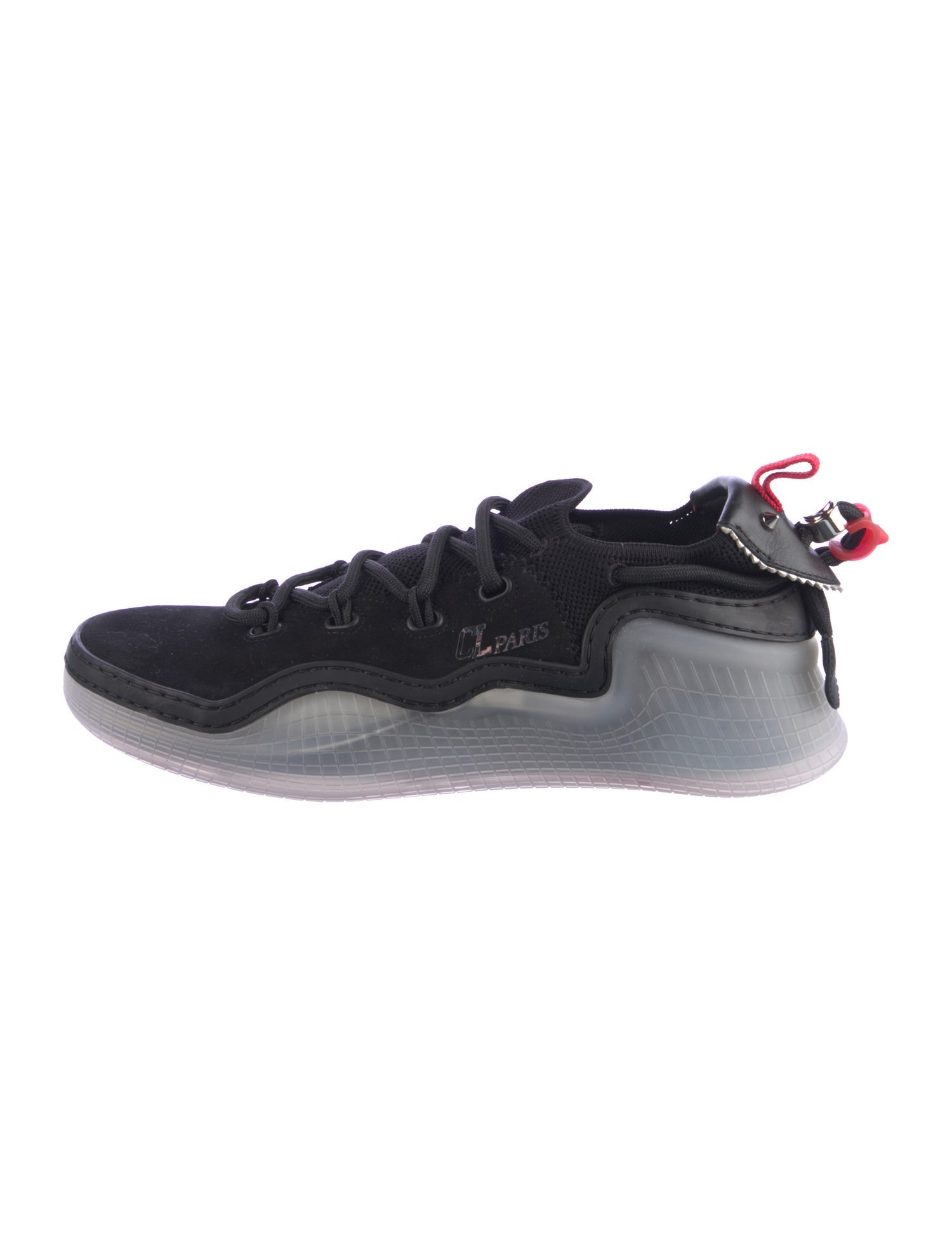 Christian Louboutin Spike Accents Suede Sneakers