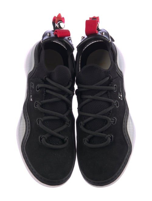 Christian Louboutin Spike Accents Suede Sneakers