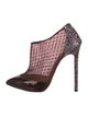 Christian Louboutin Mesh Glitter Accents T-Strap Pumps