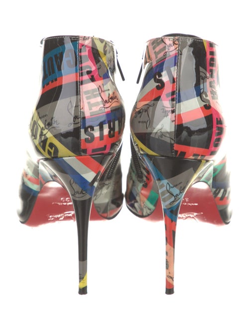 Christian Louboutin Patent Leather Printed Boots