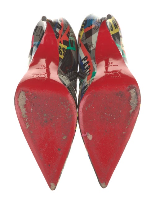 Christian Louboutin Patent Leather Printed Boots