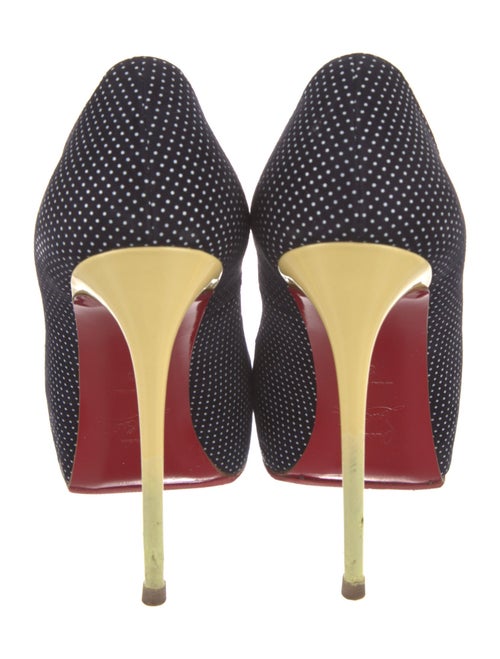 Christian Louboutin Suede Polka Dot Print Pumps