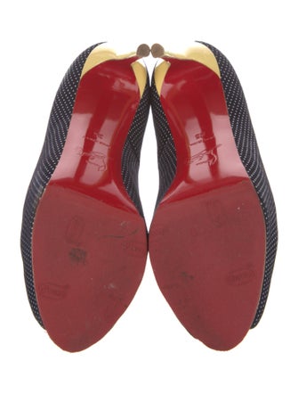 Christian Louboutin Suede Polka Dot Print Pumps