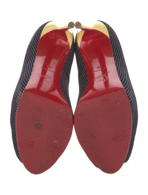 Christian Louboutin Suede Polka Dot Print Pumps