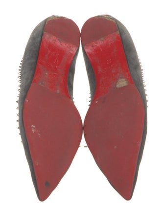 Christian Louboutin Suede Studded Accents Ballet Flats