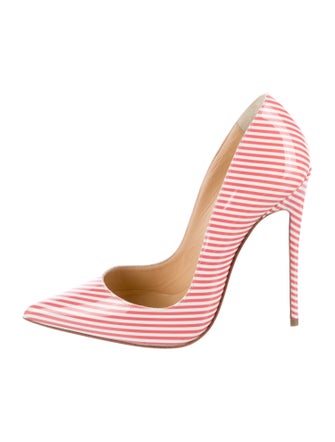 Christian Louboutin Patent Leather Striped Pumps