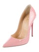 Christian Louboutin Patent Leather Striped Pumps
