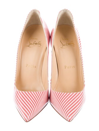 Christian Louboutin Patent Leather Striped Pumps