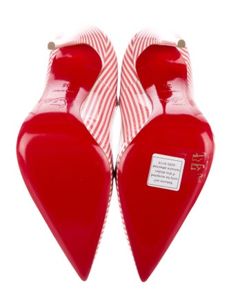 Christian Louboutin Patent Leather Striped Pumps