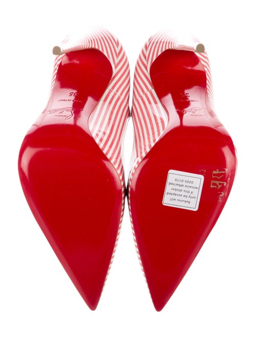 Christian Louboutin Patent Leather Striped Pumps