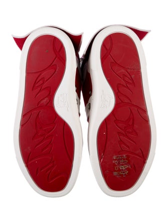 Christian Louboutin Nylon and Leather High Top Sneaker