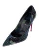 Christian Louboutin Suede Camouflage Print Pumps