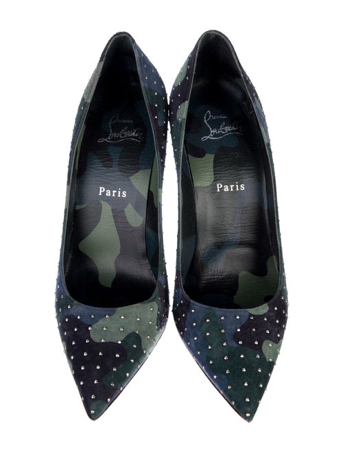 Christian Louboutin Suede Camouflage Print Pumps