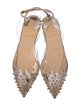 Christian Louboutin PVC Studded Accents Slingback Flats