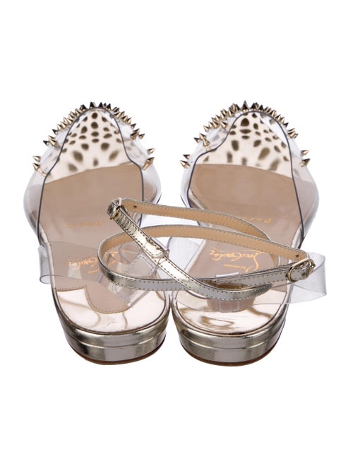 Christian Louboutin PVC Studded Accents Slingback Flats