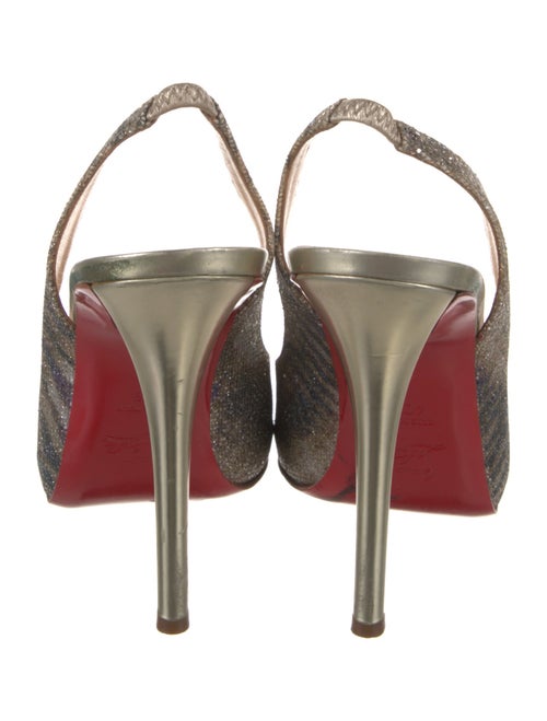 Christian Louboutin Glitter Animal Print Slingback Pumps