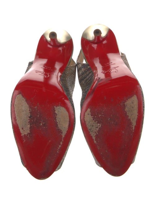 Christian Louboutin Glitter Animal Print Slingback Pumps