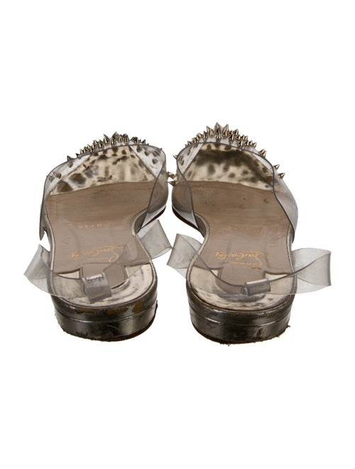 Christian Louboutin Spike Accents PVC Slingback Flats