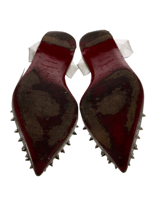 Christian Louboutin Spike Accents PVC Slingback Flats