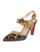 Christian Louboutin Rockstud Spike Patent Leather Slingback Pumps