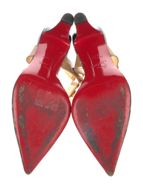 Christian Louboutin Rockstud Spike Patent Leather Slingback Pumps