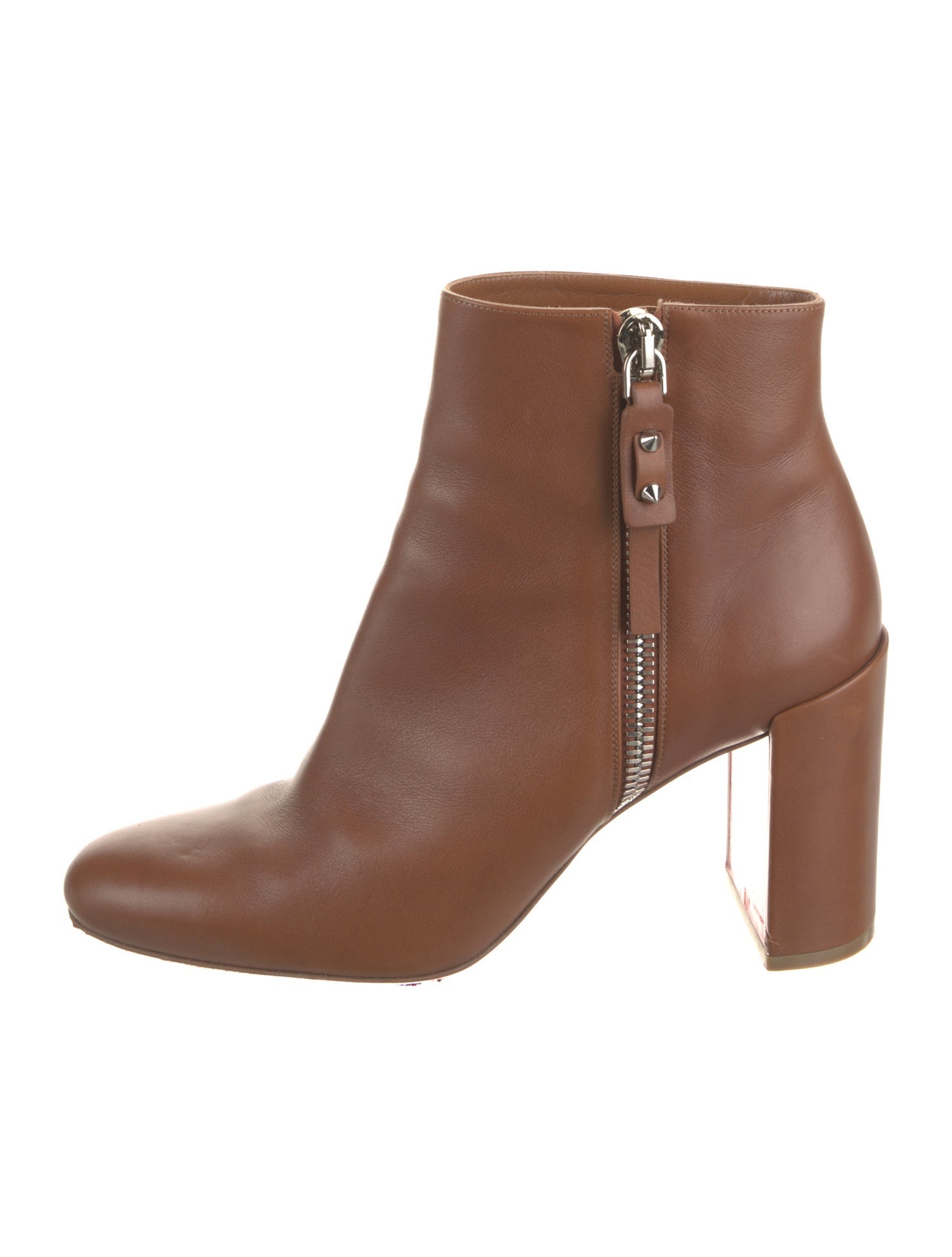 Christian Louboutin Spike Accents Leather Boots