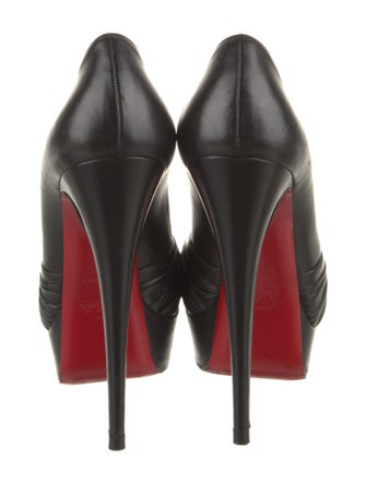 Christian Louboutin Leather Cutout Accent Pumps