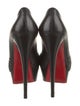 Christian Louboutin Leather Cutout Accent Pumps