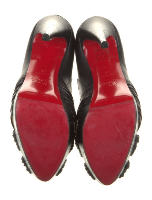 Christian Louboutin Leather Cutout Accent Pumps