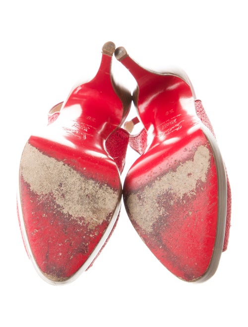 Christian Louboutin Raffia Slingback Pumps