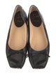 Christian Louboutin Leather Bow Accents Ballet Flats