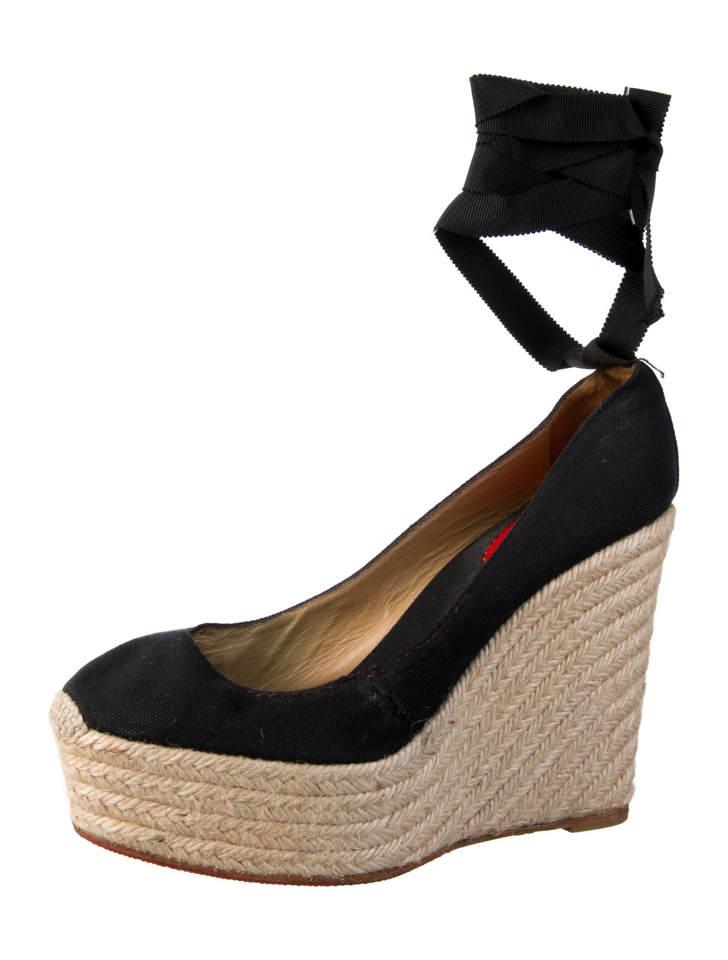 Christian Louboutin Canvas Colorblock Pattern Pumps