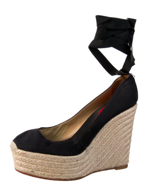 Christian Louboutin Canvas Colorblock Pattern Pumps