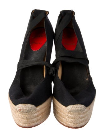 Christian Louboutin Canvas Colorblock Pattern Pumps