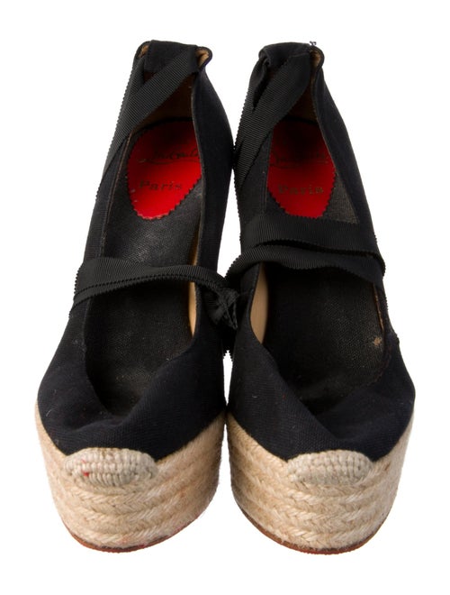 Christian Louboutin Canvas Colorblock Pattern Pumps