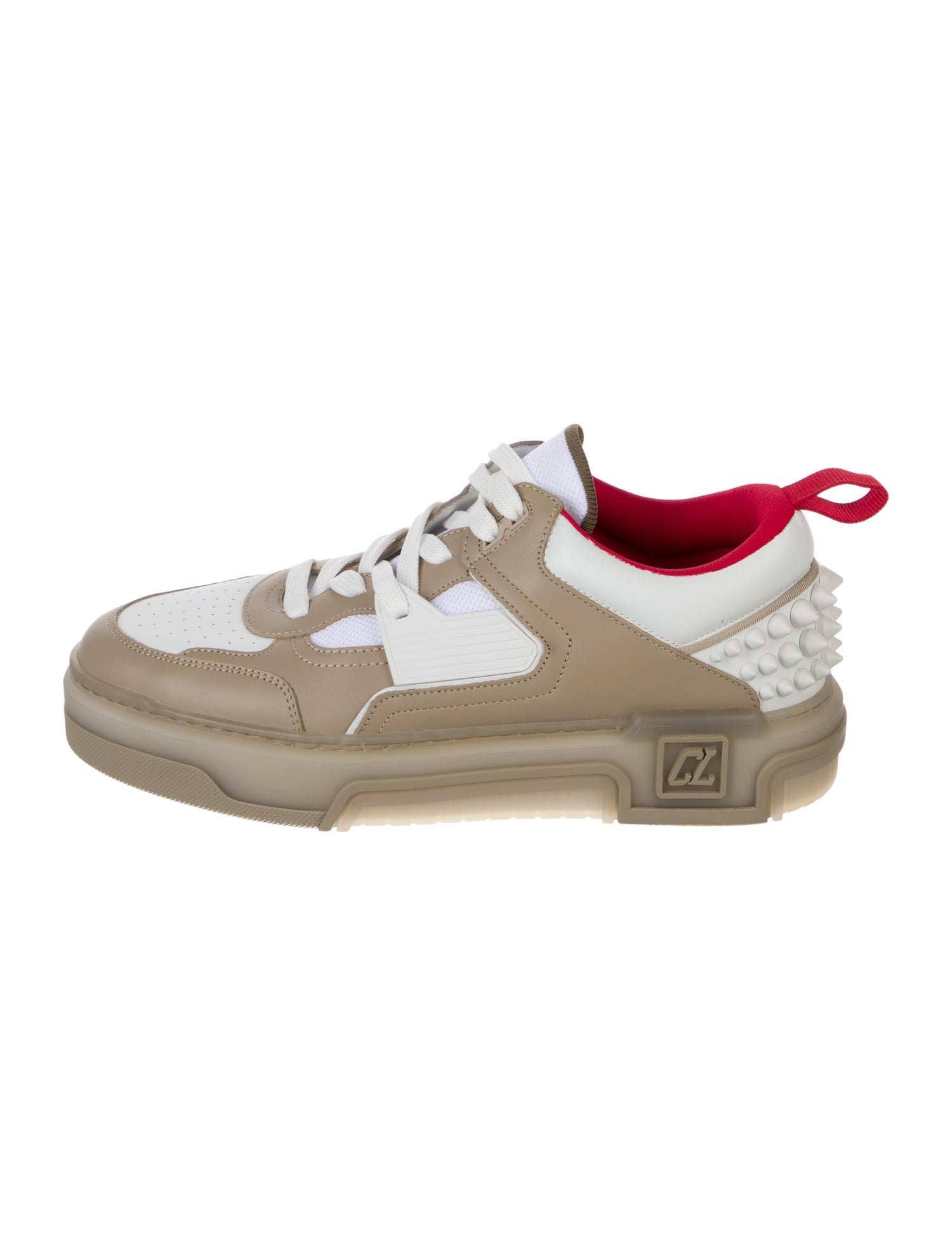 Christian Louboutin Spike Accents Leather Sneakers