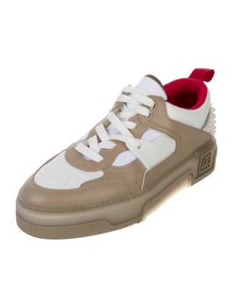 Christian Louboutin Spike Accents Leather Sneakers