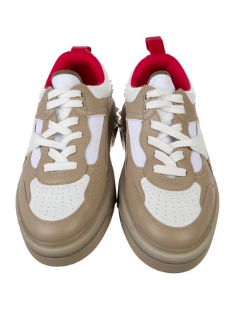 Christian Louboutin Spike Accents Leather Sneakers