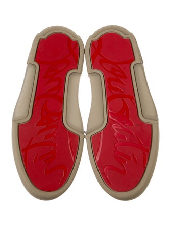 Christian Louboutin Spike Accents Leather Sneakers