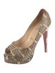 Christian Louboutin Python Animal Print Pumps
