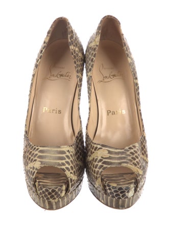 Christian Louboutin Python Animal Print Pumps