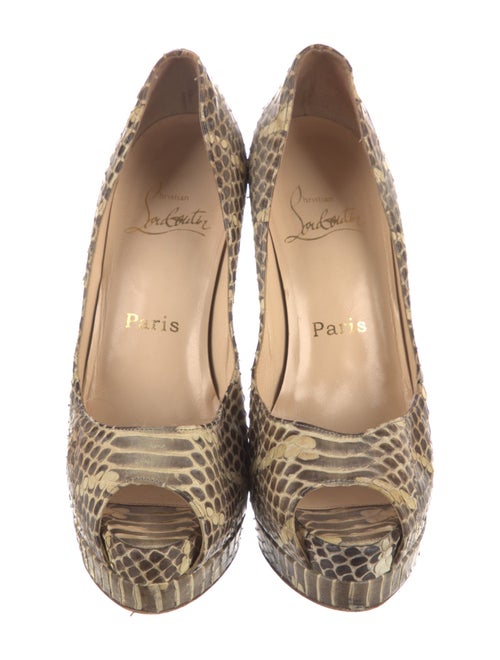 Christian Louboutin Python Animal Print Pumps