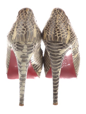 Christian Louboutin Python Animal Print Pumps