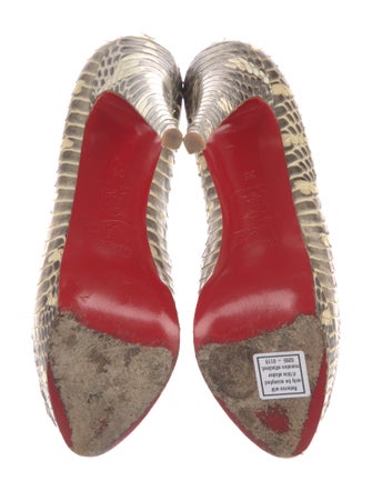 Christian Louboutin Python Animal Print Pumps