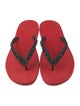 Christian Louboutin Spike Accents Rubber Flip Flops