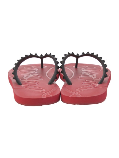 Christian Louboutin Spike Accents Rubber Flip Flops